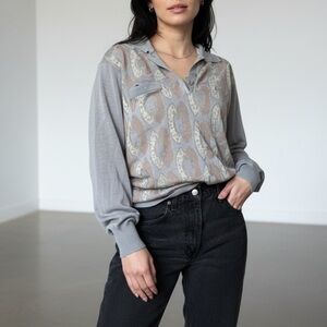 Vintage Abstract Knit Polo